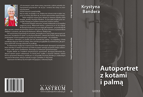 Autoportret z kotami i palmą