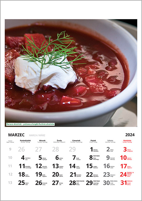 Kalendarz 2024. Kuchnie świata
