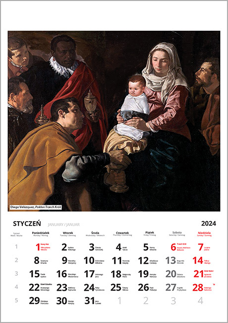 Kalendarz 2024. Obrazy religijne