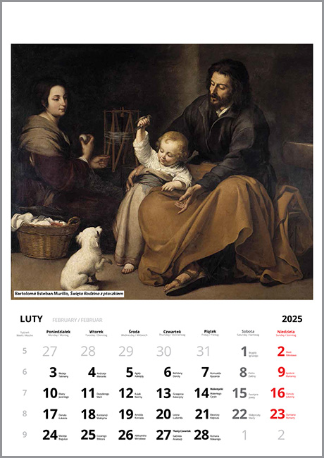 Kalendarz 2025. Obrazy religijne